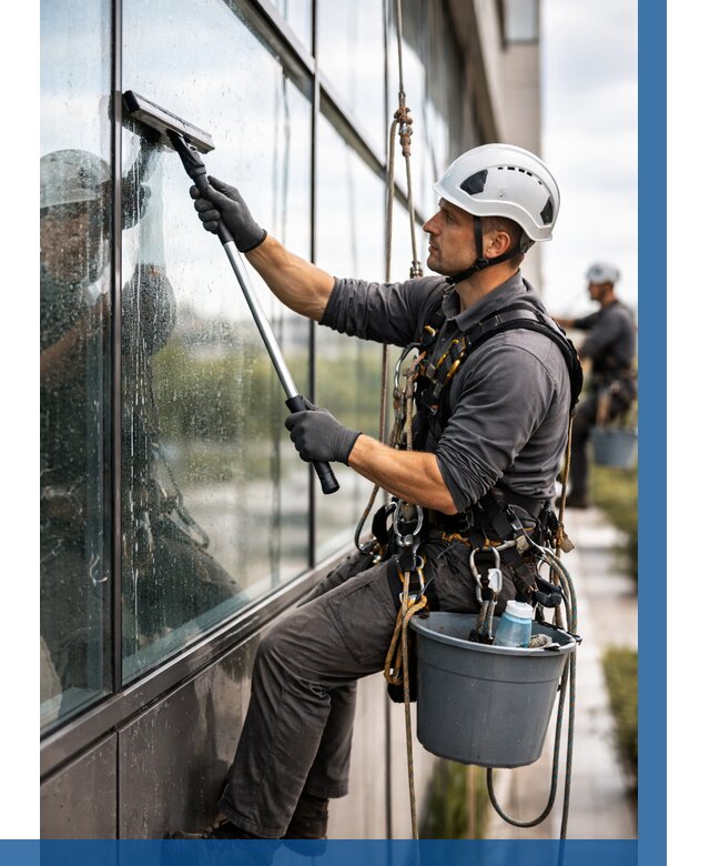 Мойка стеклянных фасадов в Симферополе от 208 р. | ВЫСОТНИК-Сим
