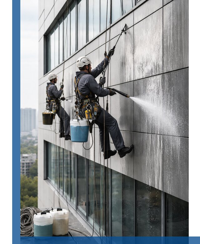 Профессиональная мойка вентилируемых фасадов в Симферополе