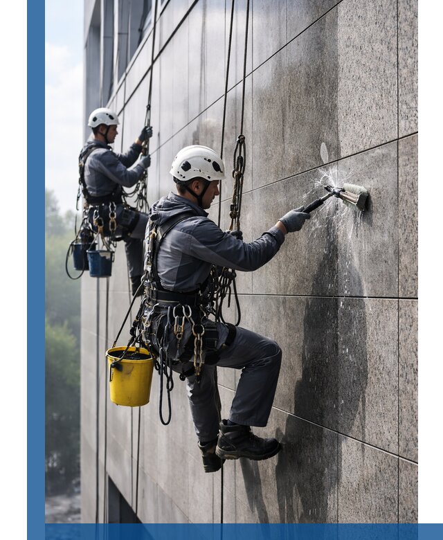 Профессиональная мойка фасада из керамогранита в Симферополе