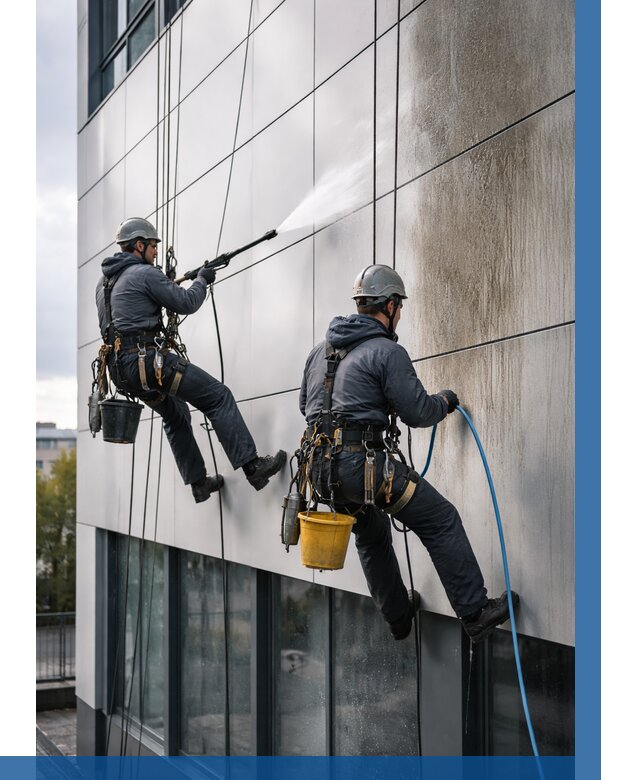 Мойка фасада из композита в Симферополе по цене от 312 р. | ВЫСОТНИК-Сим