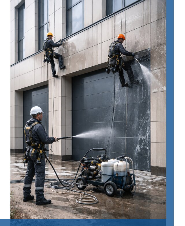 Послестроительная мойка фасада в Симферополе от 312 р. | ВЫСОТНИК-Сим