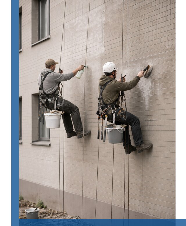 Удаление высолов с фасада зданий в Симферополе без повреждений и следов