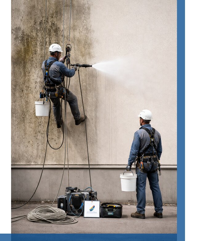 Очистка фасада от плесени в Симферополе от 312 р. | ВЫСОТНИК-Сим