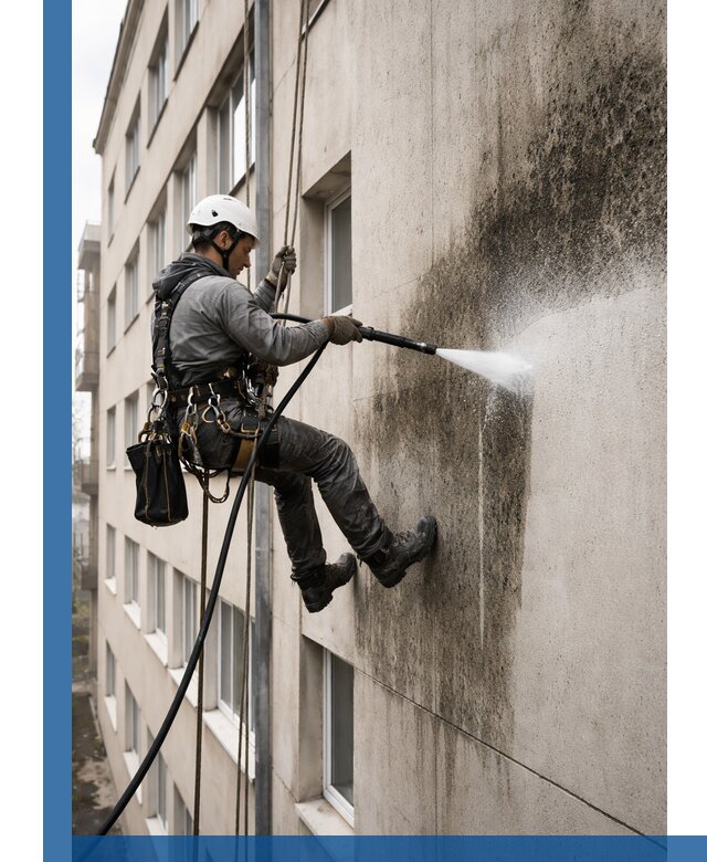 Профессиональная очистка фасадов от плесени в Симферополе