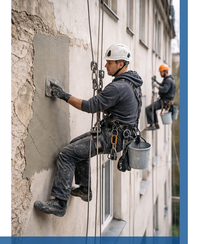 Восстановление штукатурки фасада в Симферополе от 1246 р. | ВЫСОТНИК-Сим