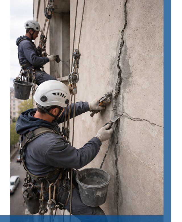 Заделка трещин на фасаде в Симферополе от 935 р. | ВЫСОТНИК-Сим