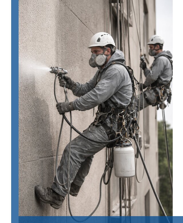 Безвоздушная покраска фасадов зданий в Симферополе профессионально