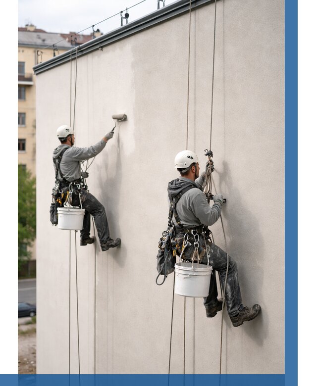 Покраска оштукатуренного фасада в Симферополе от 332 р. | ВЫСОТНИК-Сим