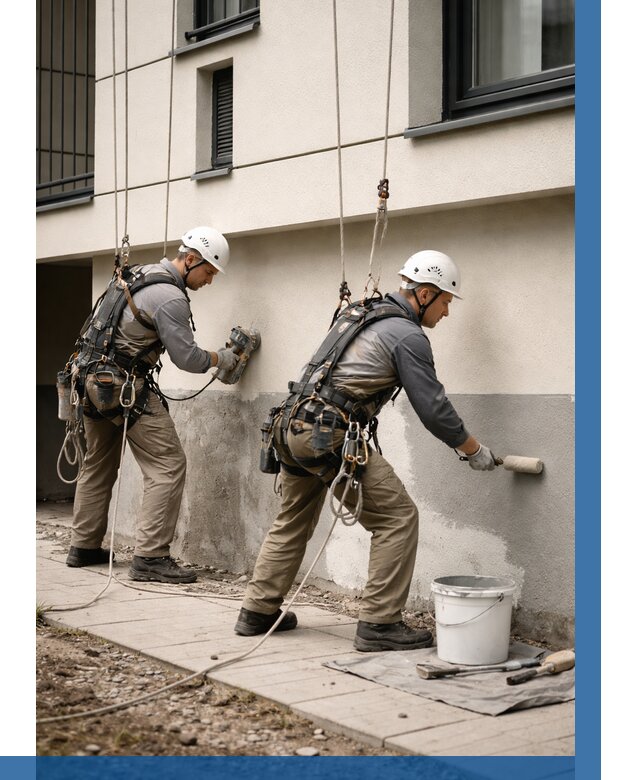 Окраска цоколя здания в Симферополе от 467 р. под ключ | ВЫСОТНИК-Сим