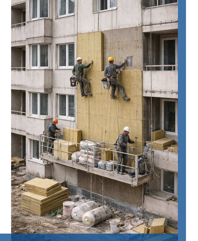 Утепление фасада минватой в Симферополе от 1558 р. | ВЫСОТНИК-Сим