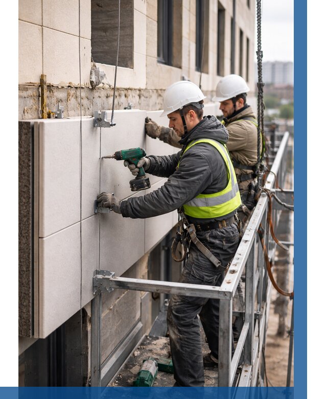 Монтаж фасадных термопанелей в Симферополе от 1558 р. | ВЫСОТНИК-Сим