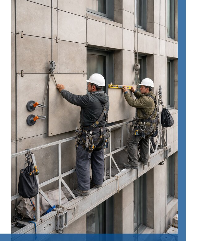 Монтаж керамогранита на фасад в Симферополе от 2597 р. | ВЫСОТНИК-Сим