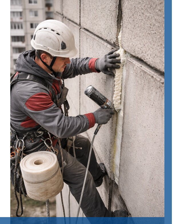 Утепление межпанельных швов в Симферополе от 727 р. | ВЫСОТНИК-Сим