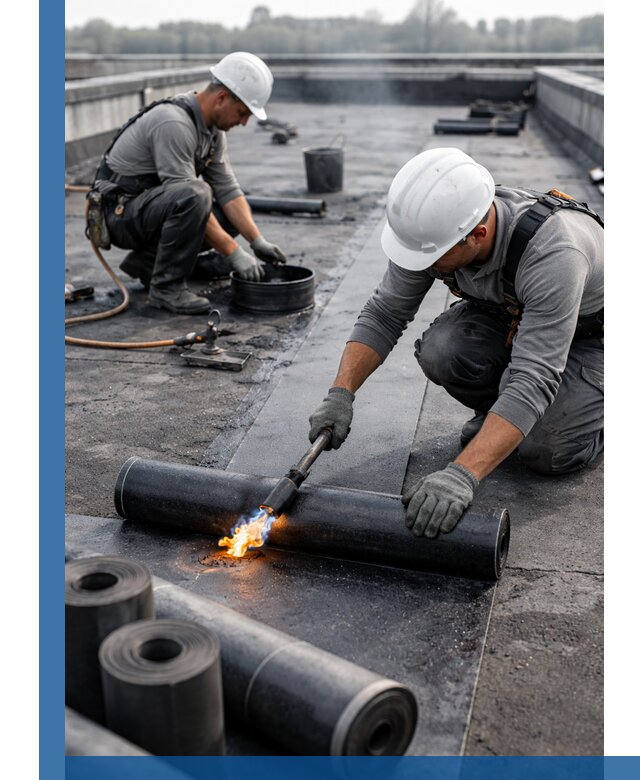 Ремонт рулонной кровли в Симферополе герметизация и восстановление