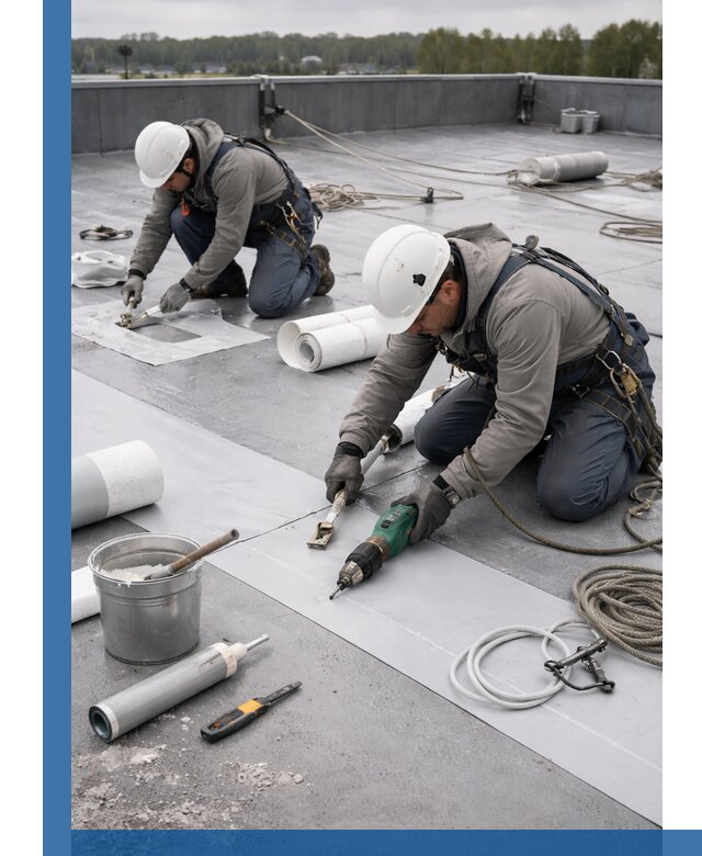 Ремонт мембранной кровли в Симферополе качественно и с гарантией