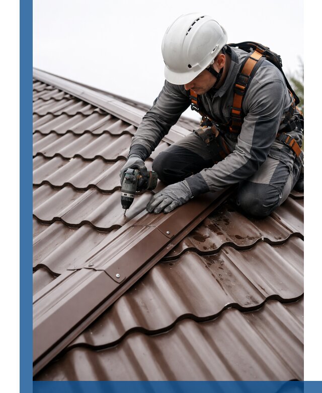 Ремонт металлочерепицы на крыше в Симферополе профессионально