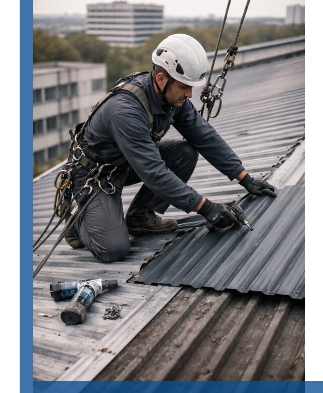 Ремонт профнастила на кровле в Симферополе, работы под ключ