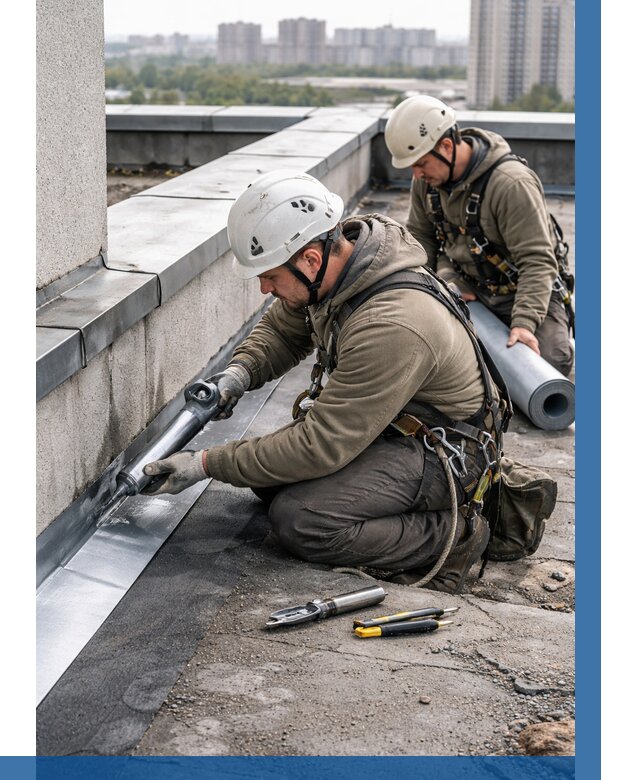 Ремонт кровельных примыканий в Симферополе от 1246 р. | ВЫСОТНИК-Сим