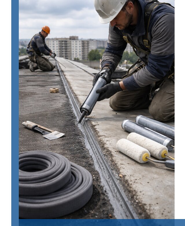 Герметизация швов кровли в Симферополе с гарантией герметичности