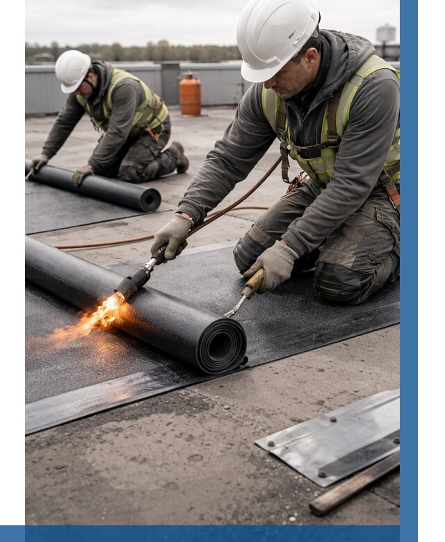 Монтаж наплавляемой кровли в Симферополе от 883 р. — ВЫСОТНИК-Сим