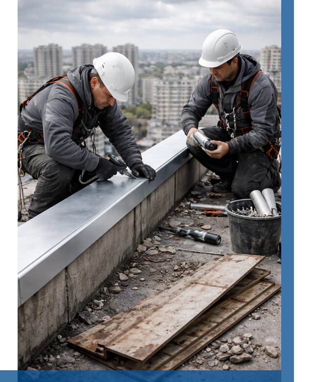 Замена парапетных крышек под ключ в Симферополе от 1246 р. | ВЫСОТНИК-Сим