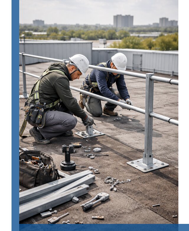 Монтаж кровельного ограждения в Симферополе под ключ с гарантией