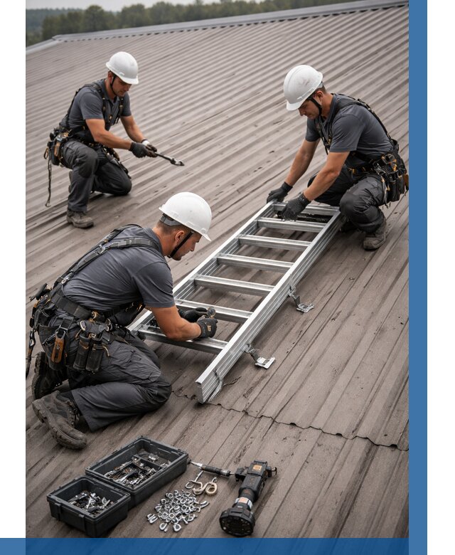 Монтаж кровельной лестницы в Симферополе от 4674 р. | ВЫСОТНИК-Сим