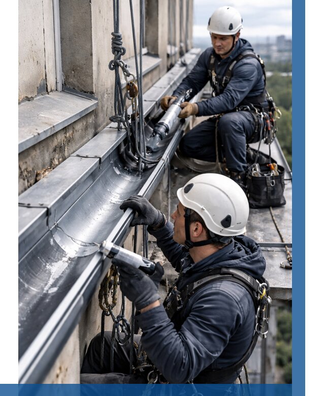 Ремонт водосточных желобов в Симферополе от 6752 р. | ВЫСОТНИК-Сим