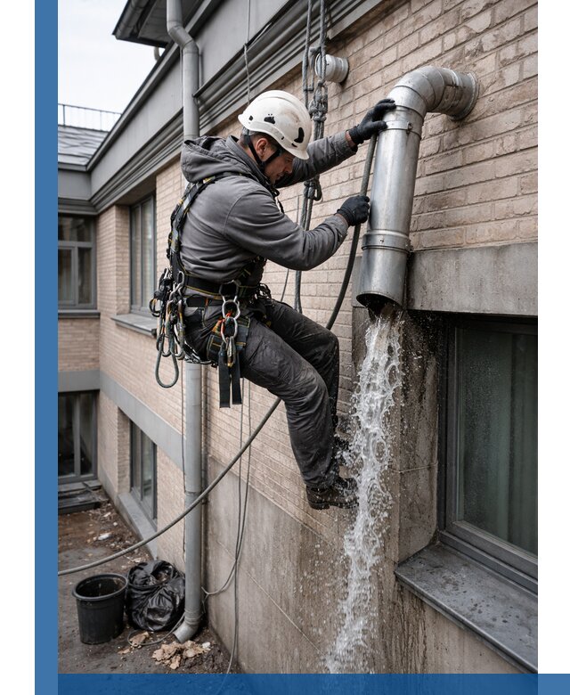 Профессиональная прочистка водосточных труб в Симферополе с гарантией