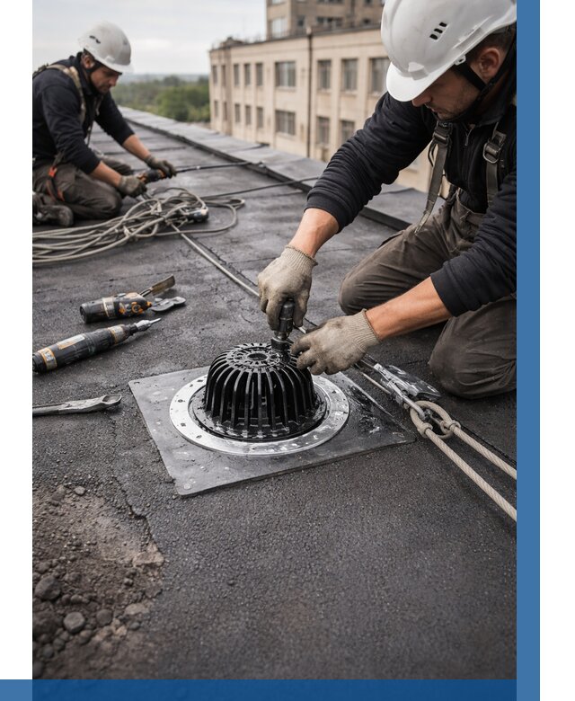 Установка водосточных воронок в Симферополе цена от 3635 р. | ВЫСОТНИК-Сим