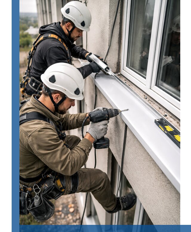 Профессиональный монтаж оконных отливов и отведения воды в Симферополе