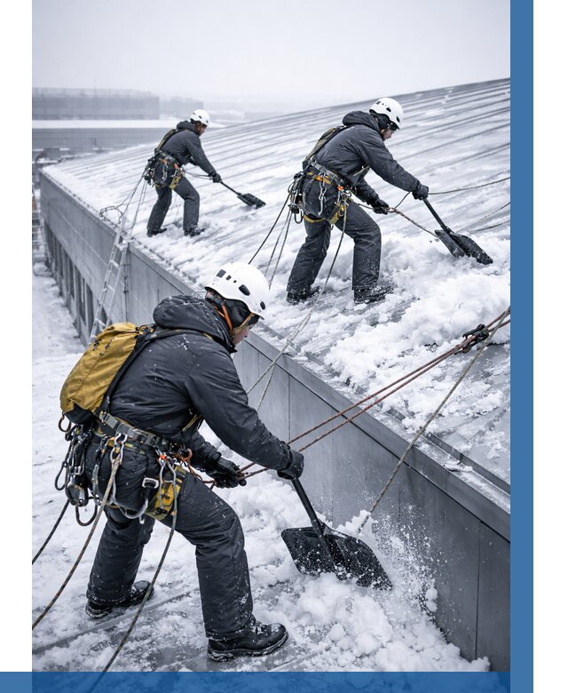 Очистка навесов от снега в Симферополе от 4674 р. | ВЫСОТНИК-Сим