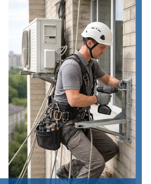 Установка кронштейнов кондиционера в Симферополе от 3635 р. | ВЫСОТНИК-Сим