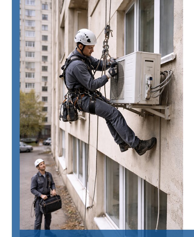 Демонтаж внешнего блока кондиционера в Симферополе профессионально