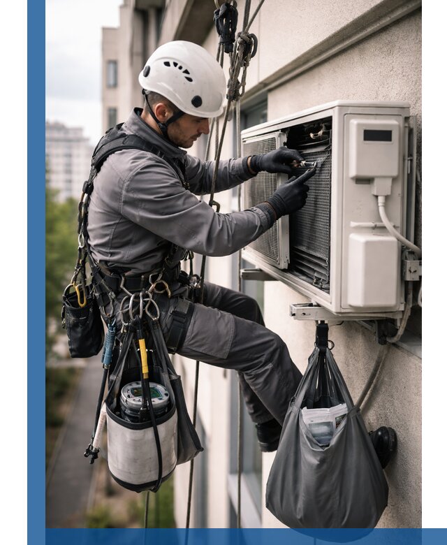 Обслуживание внешнего блока кондиционера в Симферополе профессионально