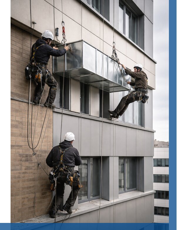 Монтаж воздуховодов на фасаде в Симферополе от 1558 р. | ВЫСОТНИК-Сим