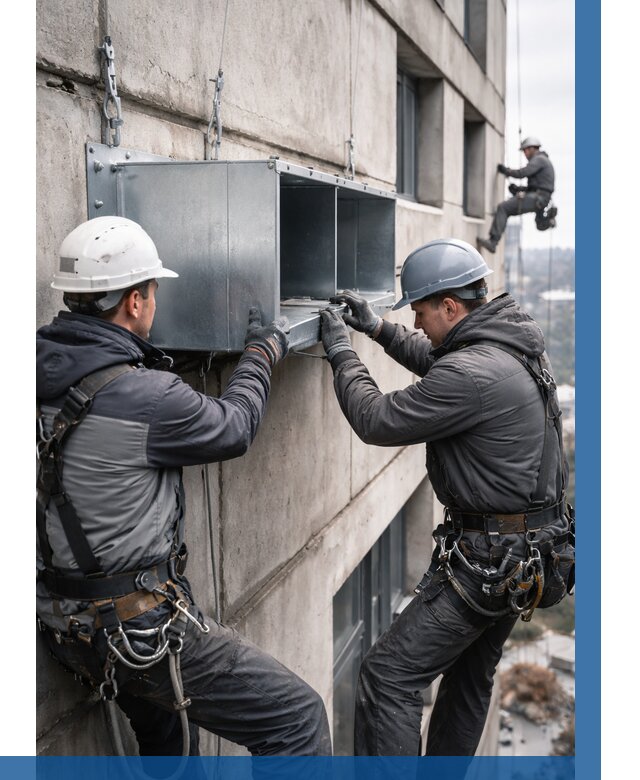 Монтаж вентиляционных коробов в Симферополе от 3116 р. | ВЫСОТНИК-Сим