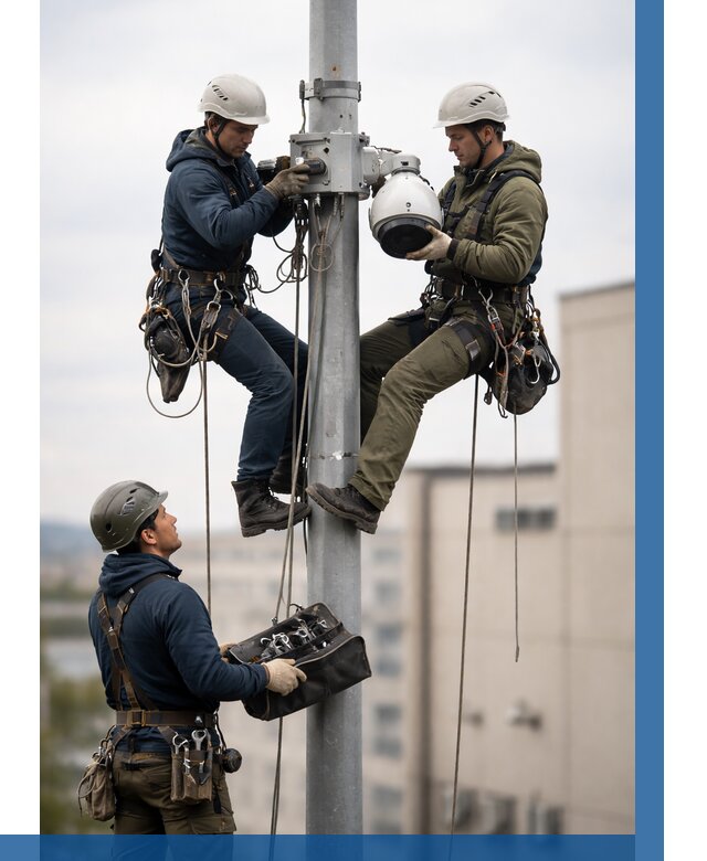 Установка видеокамер на мачте в Симферополе от 8829 р. | ВЫСОТНИК-Сим