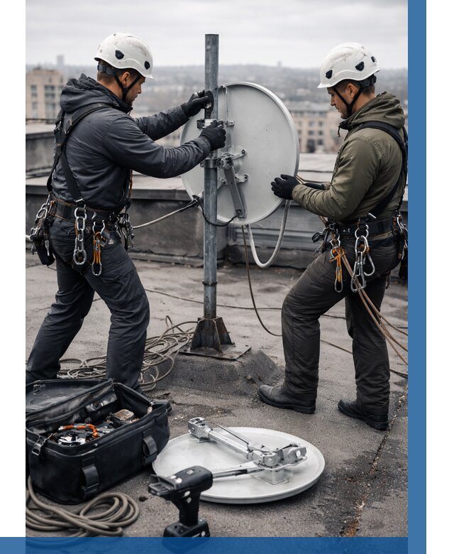 Демонтаж антенн на крыше в Симферополе от 4674 р. | ВЫСОТНИК-Сим