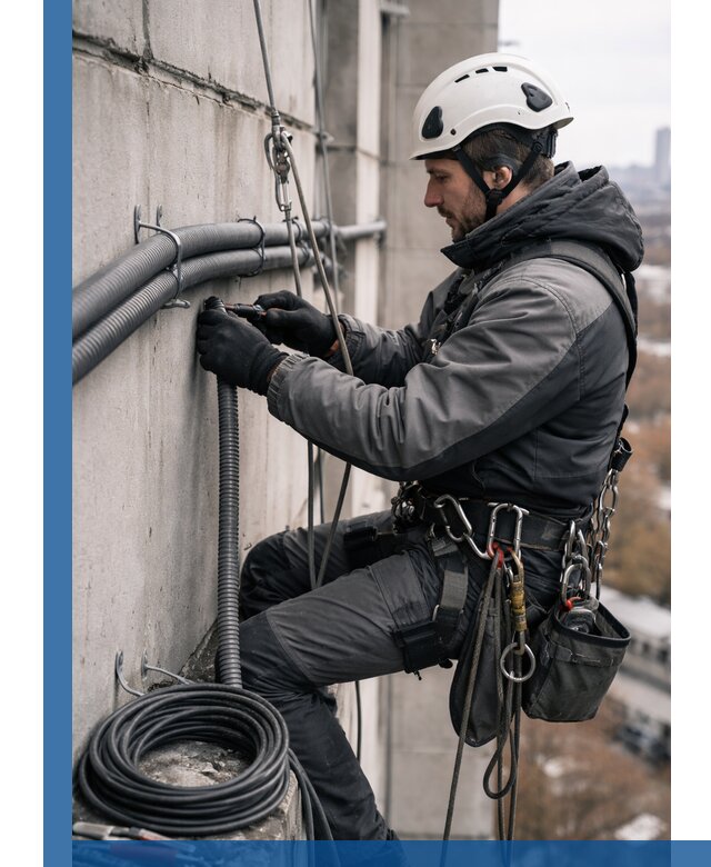 Профессиональный монтаж гофры для кабеля в Симферополе с гарантией