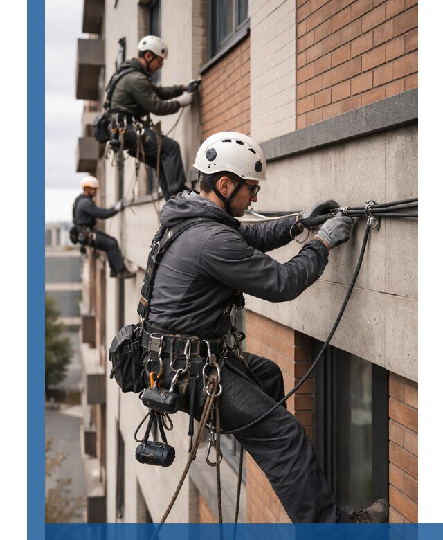 Крепление кабеля на фасаде монтаж и крепеж в Симферополе