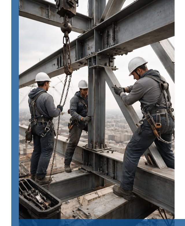 Профессиональный монтаж металлоконструкций на высоте в Симферополе