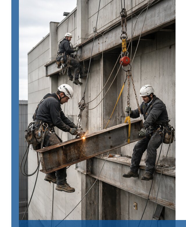 Демонтаж металлоконструкций на высоте в Симферополе под ключ