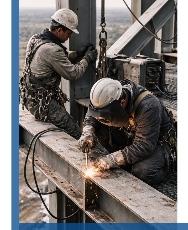 Высотные сварочные работы в Симферополе для промышленных объектов