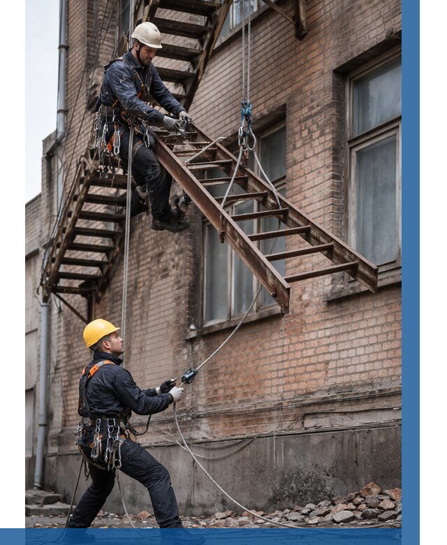 Демонтаж пожарной лестницы в Симферополе от 12464 р. | ВЫСОТНИК-Сим