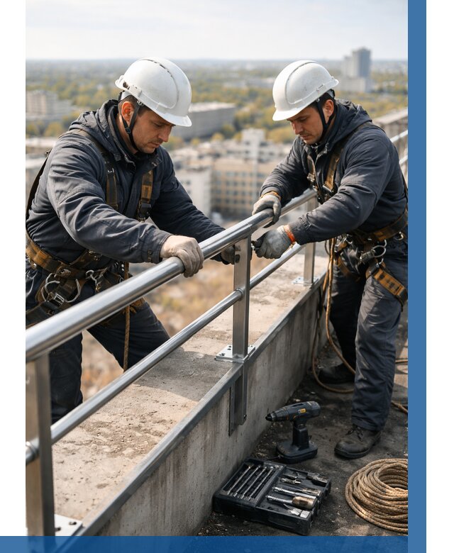 Монтаж перил на высоте в Симферополе от 2597 р. | ВЫСОТНИК-Сим