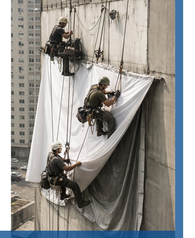 Замена баннерного полотна в Симферополе от 6752 р. | ВЫСОТНИК-Сим—заказать