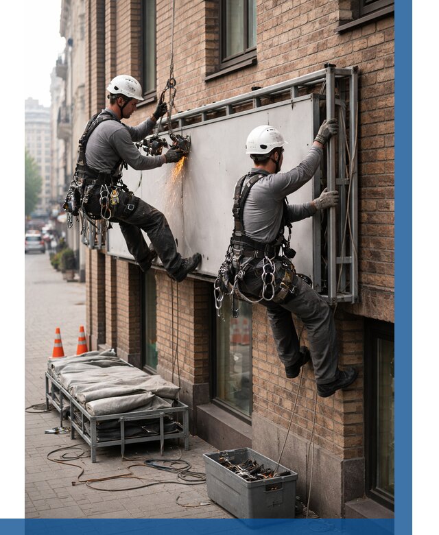 Демонтаж рекламной вывески в Симферополе от 6752 р. | ВЫСОТНИК-Сим