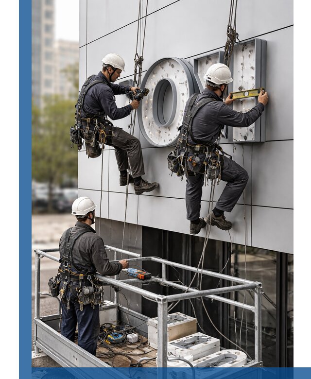 Профессиональный монтаж световых букв в Симферополе под ключ