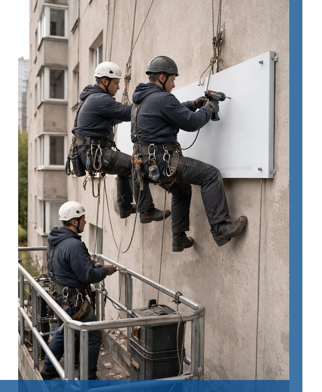 Монтаж табличек и указателей в Симферополе от 3635 р. | ВЫСОТНИК-Сим